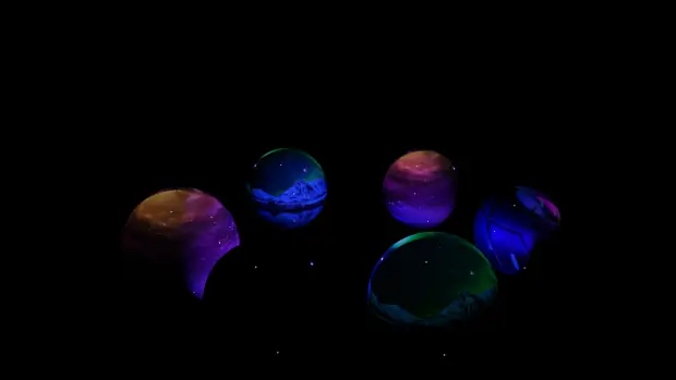 Colorful glass balls